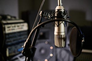 Microphone In Modern Studio